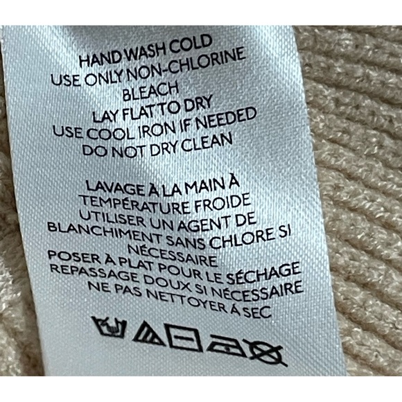 Anthropologie Flat White Cable Knit Cream Ruffle Sweater Dress NWT SZ XL - Picture 8 of 12